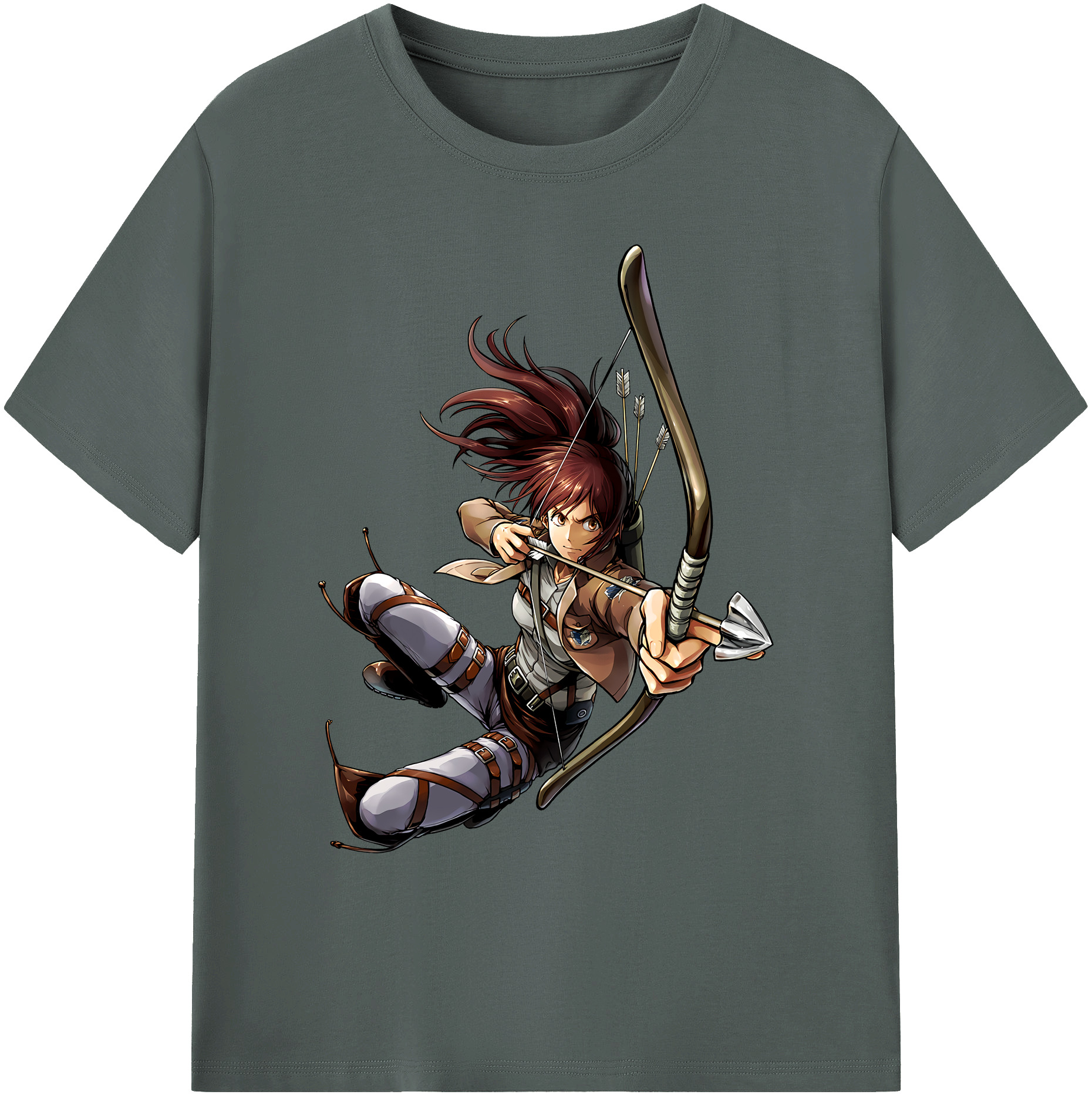 （画像用） 進撃の巨人 サシャ·ブラウス Attack on Titan Sasha Blaus 綿100％ メンズ半袖Tシャツ｜肌触りやわらか＆通気性
